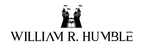 Castle with book over Author Name William R. Humble